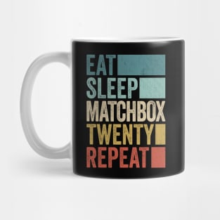 Funny Eat Sleep Matchbox Name Repeat Retro Vintage Mug